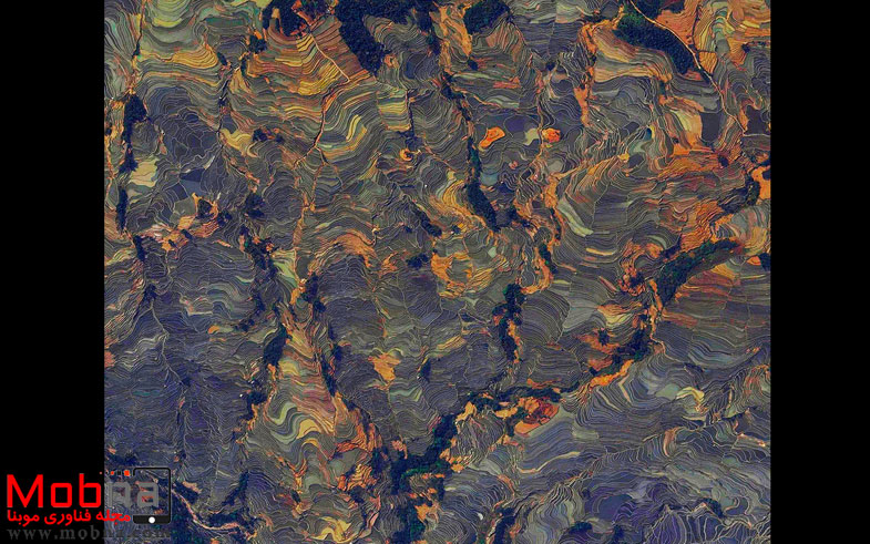 تصویر خیره کننده ماهواره ای از زمین های کاشت برنج (عکس)