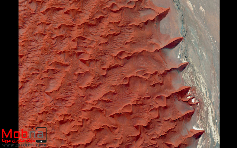 تصویر ماهواره ای شگفت انگیز از صحرای نامیب (عکس)