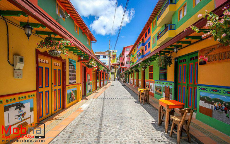 محله ای رنگارنگ در کلمبیا! (عکس)