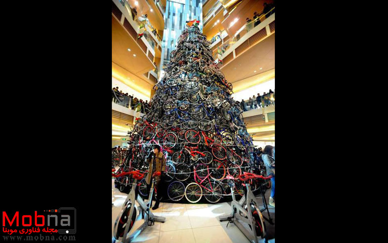 درختی از دوچرخه برای کریسمس! (عکس)