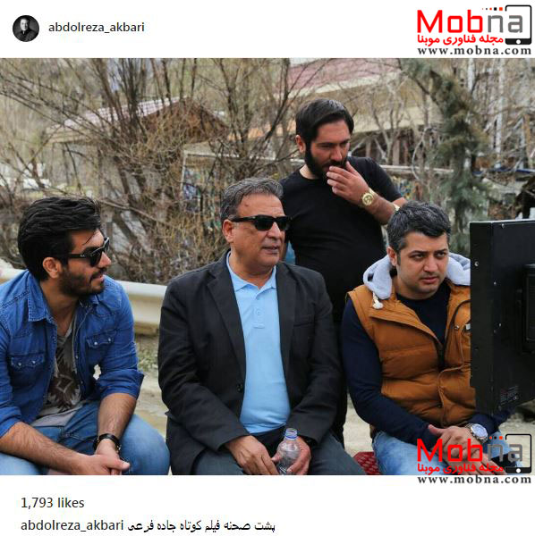 عبدالرضا اکبری در پشت صحنه یک فیلم کوتاه (عکس)
