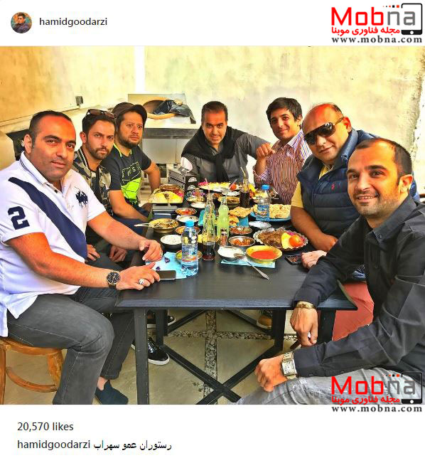 حمید گودرزی و علی صادقی در یک رستوران (عکس)
