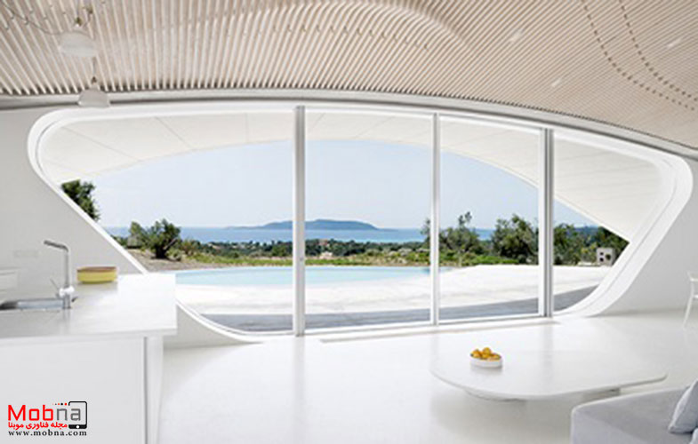 خانه ای مدرن با چشم اندازی از فرمت یونانی (+عکس)