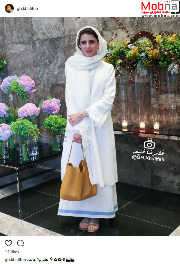 پوشش یکدست سفید لیلا حاتمی در یک مراسم (عکس)