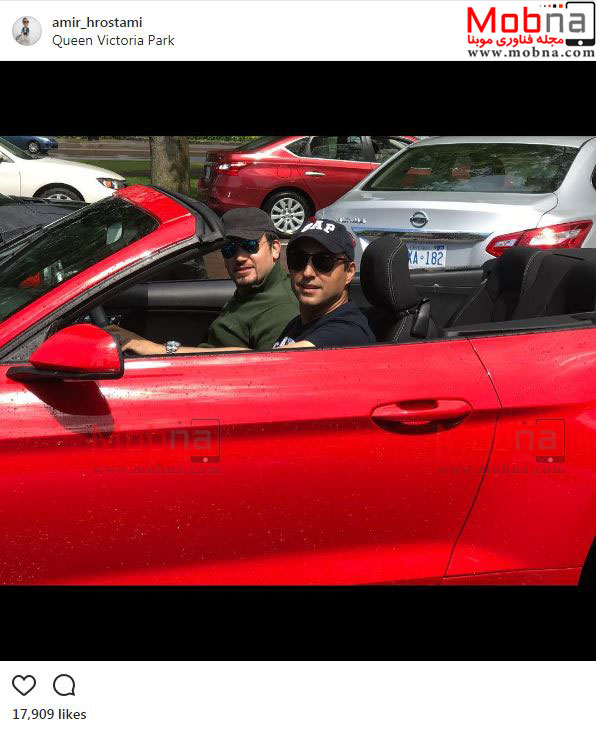 امیرحسین رستمی سوار بر خودروی گرانقیمت در کانادا! (عکس)