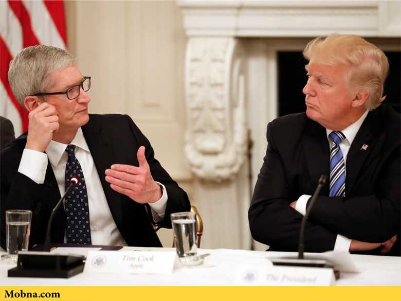 CEO Tim Cook and Trump 2