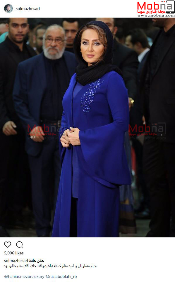 پوشش مدلینگ سولماز حصاری در جشن حافظ (عکس)