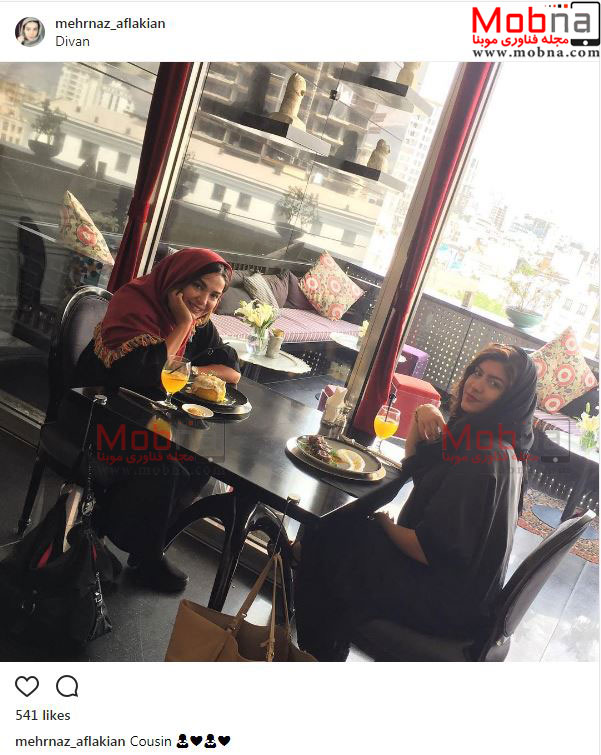 دورهمی مهرناز افلاکیان و دوستش در یک رستوران (عکس)
