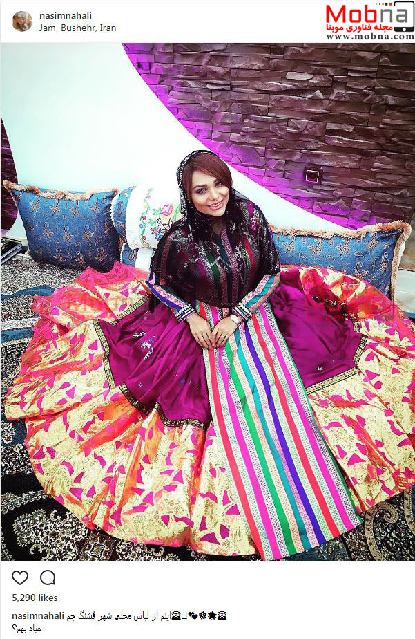 همسر محسن فروزان با لباس محلی شهر جم! (عکس)