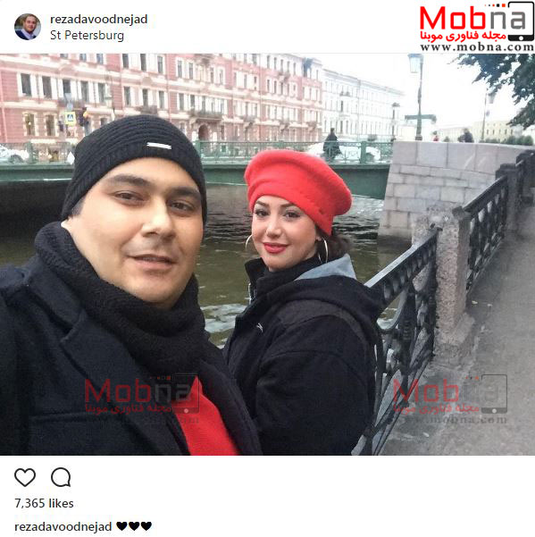 سلفی رضا داوودنژاد و همسرش در روسیه (عکس)