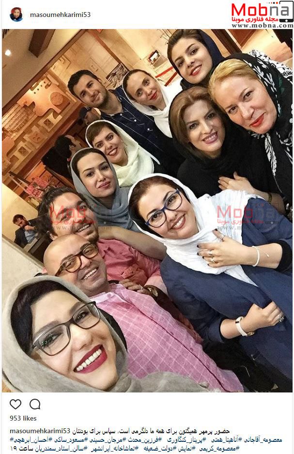 سلفی معصومه کریمی به همراه بانوان سرشناس سینما در تماشاخانه ایرانشهر (عکس)