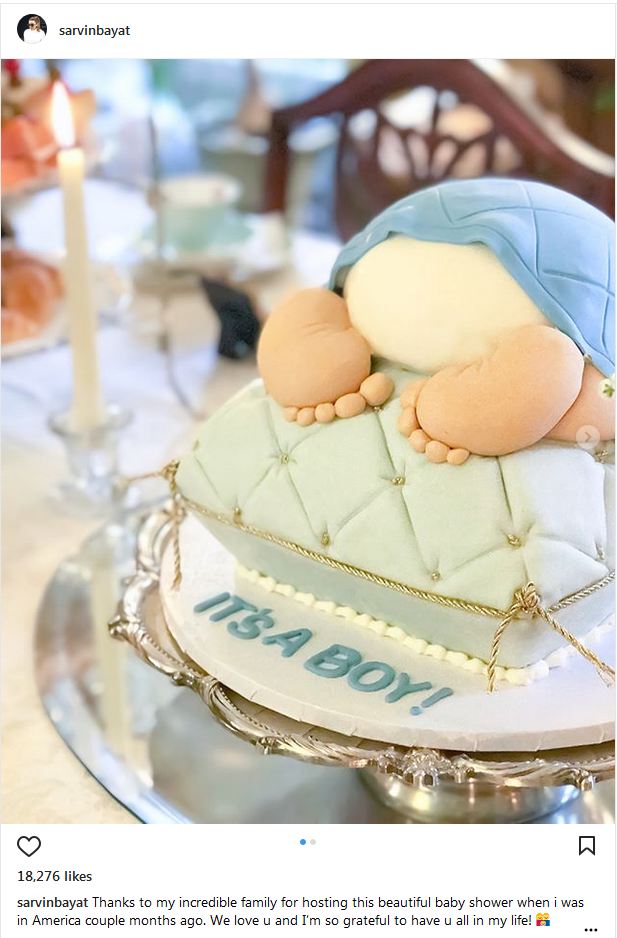 کیک زیبا، به مناسبت بارداری همسر رضا قوجان نژاد (عکس)
