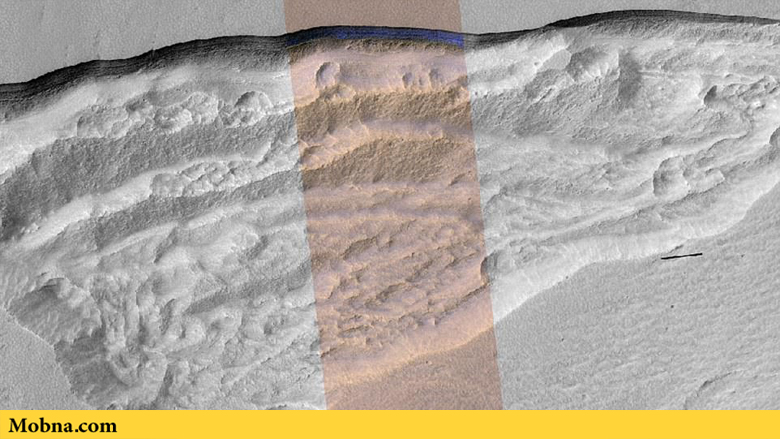 کشف صخره‌های یخی بزرگ روی سطح مریخ