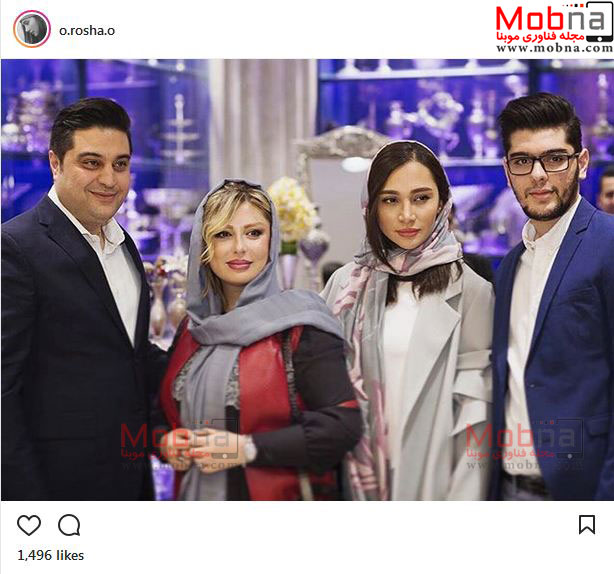 پوشش و میکاپ نیوشا ضیغمی و خواهرش در افتتاحیه گالری همسرش (عکس)