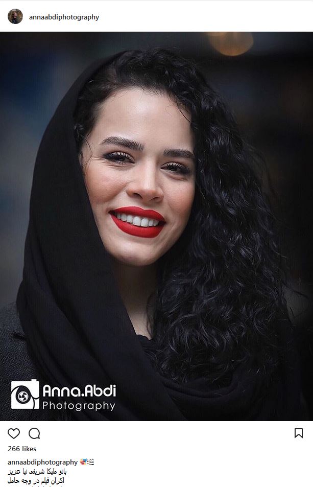 تصاویری از پوشش و حجاب متفاوت ملیکا شریفی نیا در اکران «در وجه حامل» (عکس)