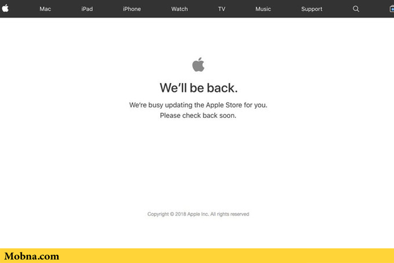 فروشگاه اینترنتی اپل از کار افتاد