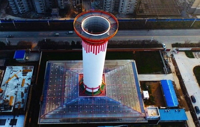 برج ۶۰ متری آلودگی را می مکد و هوای پاک تولید می کند