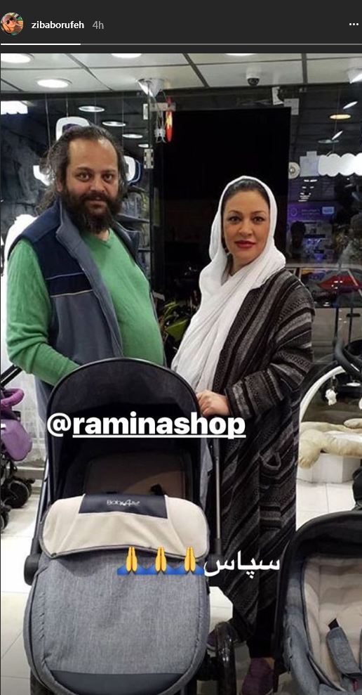 زیبا بروفه و همسرش در حال خرید سیسمونی مسافر کوچولویشان! (عکس)