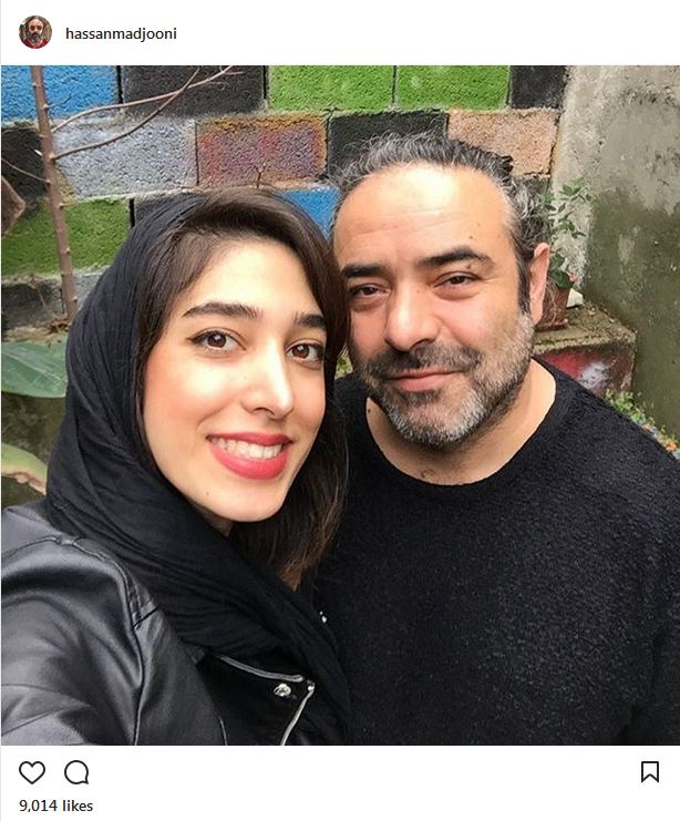 سلفی حسن مجنونی به همراه همسرش (عکس)