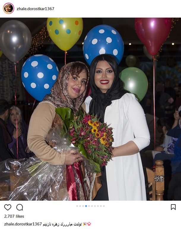 پوشش و حجاب نامتعارف بانوان هنرمند در جشن تولد زهره حمیدی (عکس)