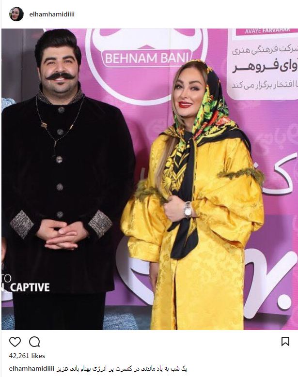پوشش و حجاب الهام حمیدی در کنسرت بهنام بانی (عکس)