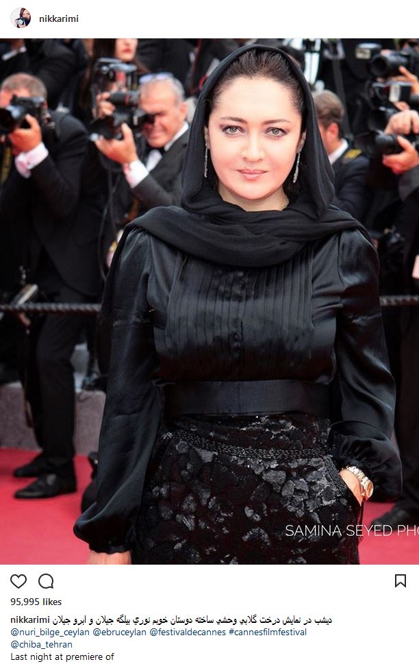 تیپ و ظاهر نیکی کریمی در جشنواره فیلم کن (عکس)