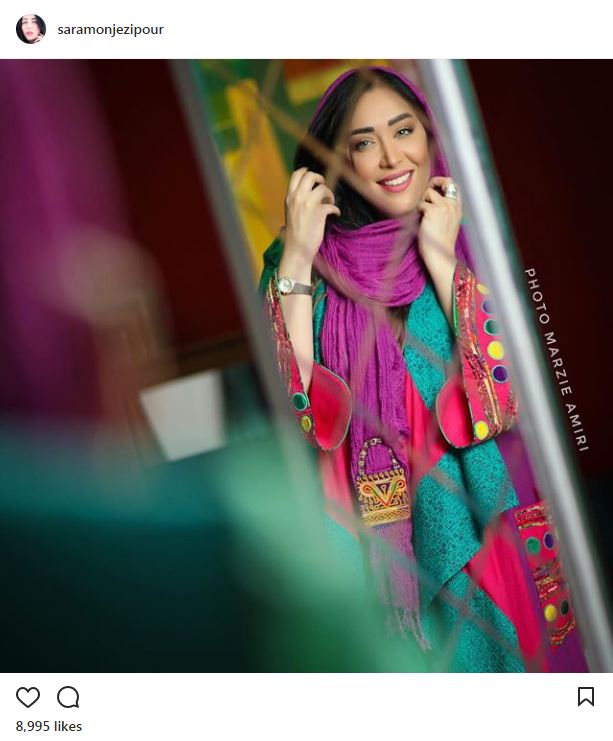 پوشش رنگارنگ و مدلینگ سارا منجزی‌پور؛ بازیگر و مدل ایرانی (عکس)