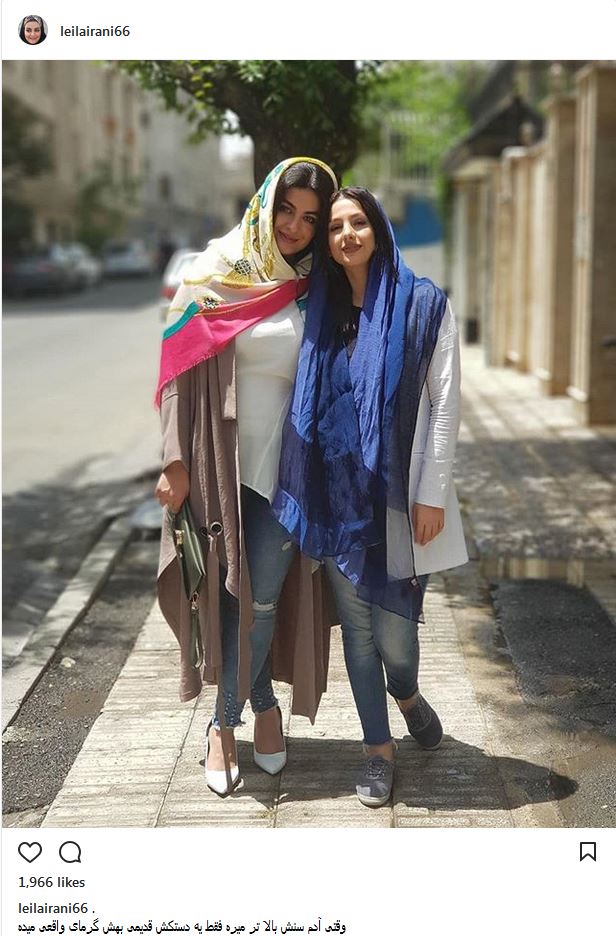 تیپ و ژست جالب جوانه دلشاد و لیلا ایرانی در حال پیاده‌روی (عکس)