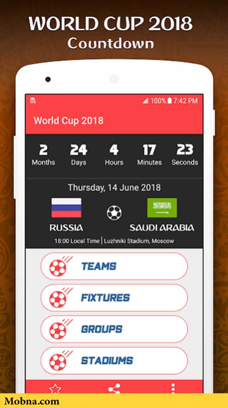13 World Cup 2018 app