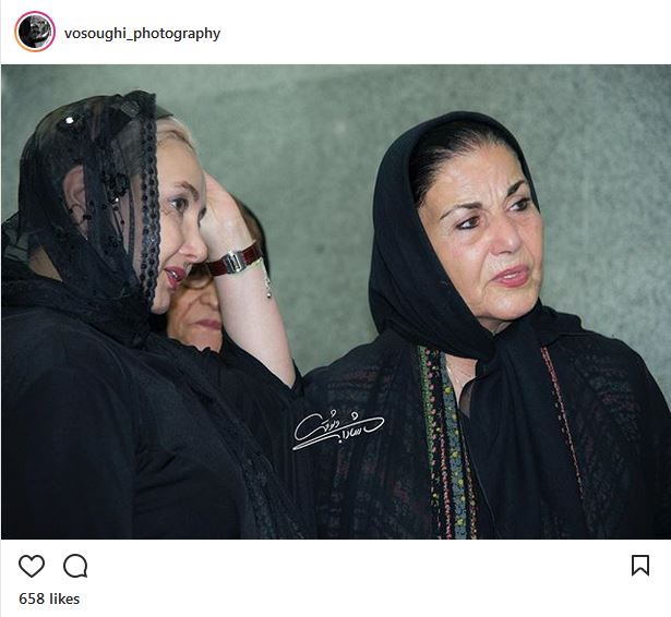 پوشش و ظاهر کتایون ریاحی و پوری بنایی در مراسم ختم ناصر ملک مطیعی (عکس)