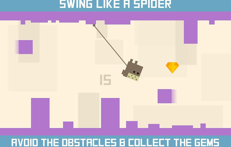 ماجراجویی‌های مکعب عنکبوتی در بازی جذاب Spider Square