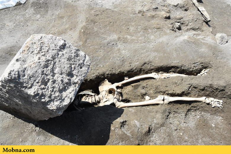 کشف اسکلت یک مرد در ویرانه‌های شهر سنگ شده «پُمپِی» (+عکس)