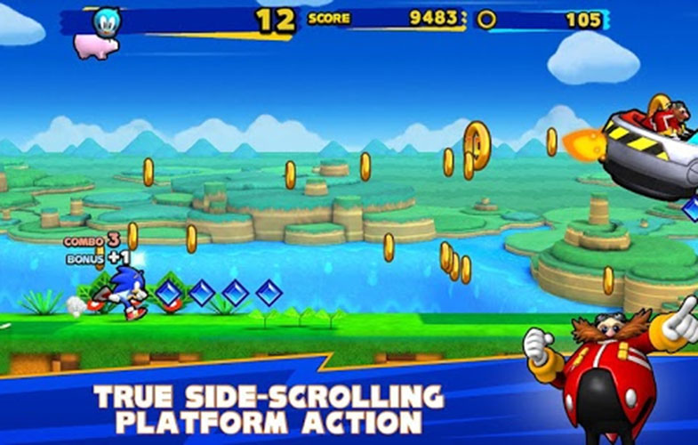 بازی سونیک در سبک دو بعدی Sonic Runners