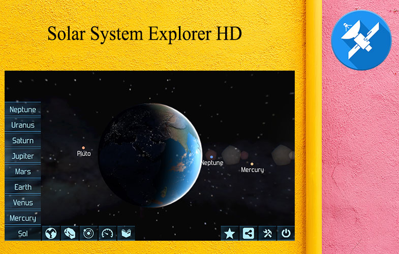 دسترسی به شبیه ساز منظومه‎ شمسی در Solar System Explorer HD
