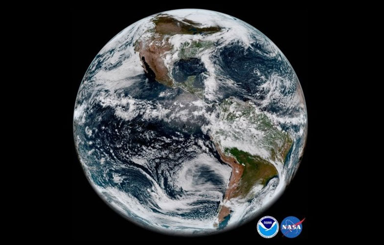 ثبت تصویر خیره کننده زمین توسط ماهواره هواشناسی GOES-17