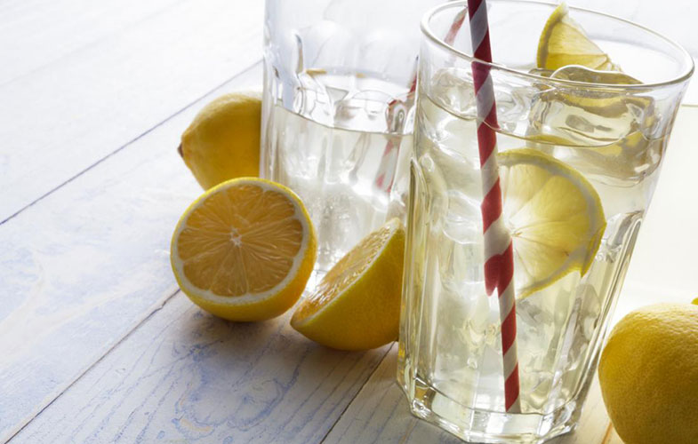 two glasses of lemon water