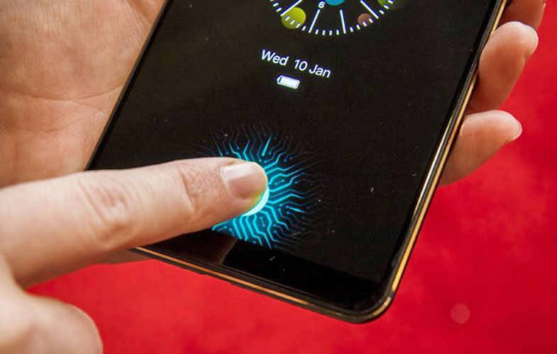 حسگر اثر انگشت داخل نمایشگر گوشی در یک برند چینی