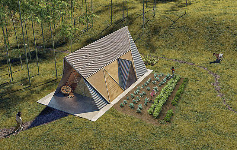 خانه‌هایی خلاقانه و مقاوم در برابر زلزله از جنس بامبو (+عکس)