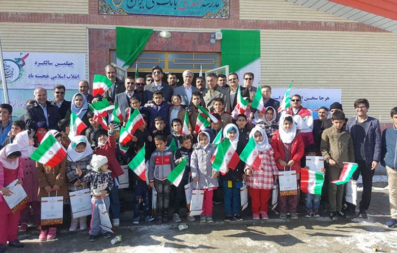افتتاح و کلنگ زنی دو مدرسه در استان کردستان با مشارکت بانک ملی ایران همزمان با دهه مبارک فجر