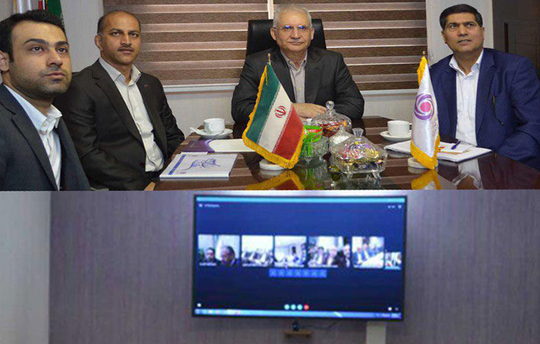 برگزاری جلسه ویدیو کنفرانس مدیر عامل بانک ایران زمین با مدیران استانی