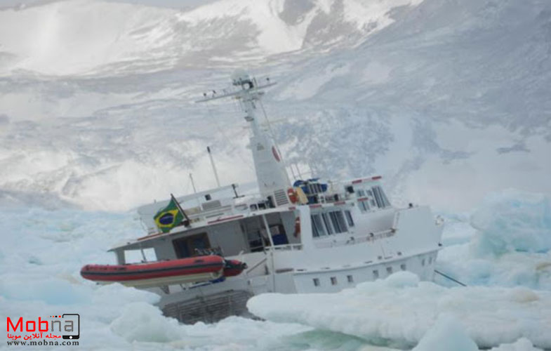 قایق تحقیقاتی در یخ! (+تصاویر)
