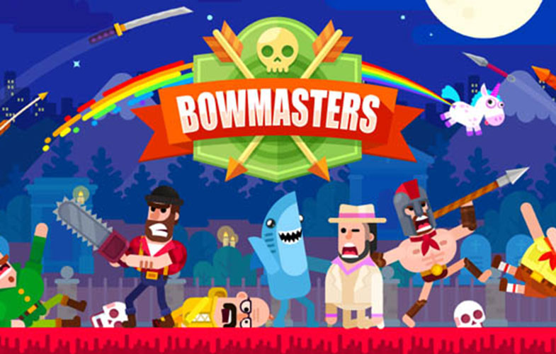 دانلود Bowmasters 2.12.7 بازی نبرد کمانداران اندروید دو نفره