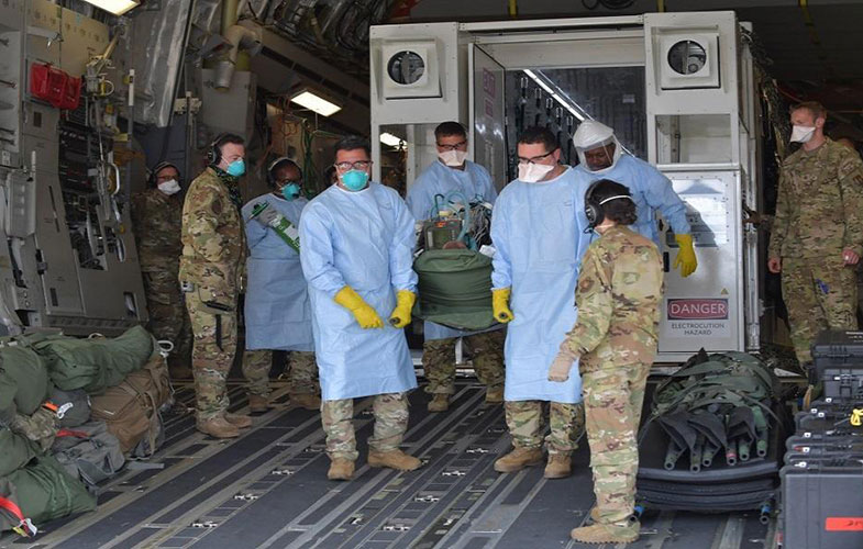 روش ویژه نیروی هوایی آمریکا برای جابجایی بیماران کرونایی
