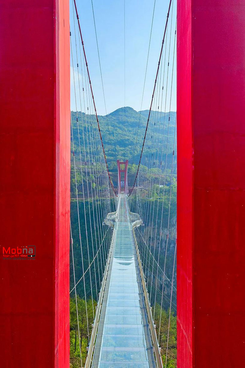 بزرگترین پل جهان با کف شیشه ای در چین (+تصاویر/فیلم)