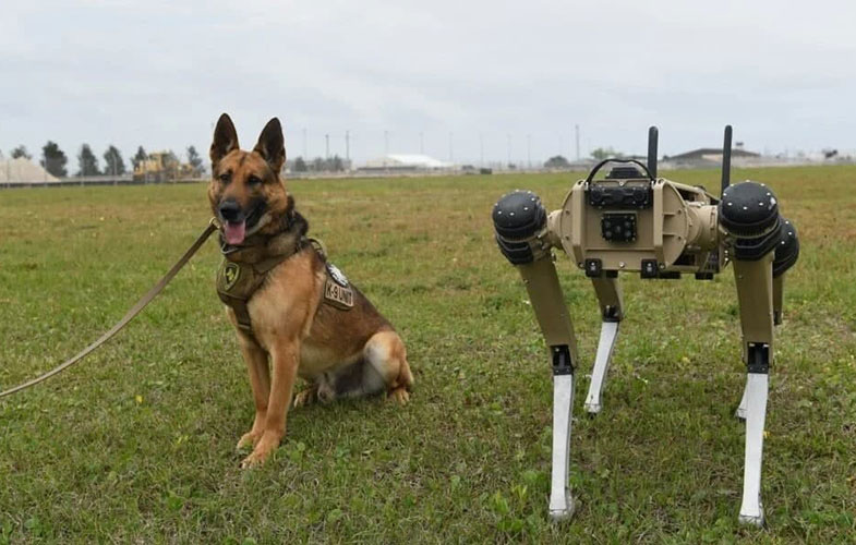 امنیت پایگاه‌های نظامی آمریکا و سگ‌های رباتی! (+عکس)
