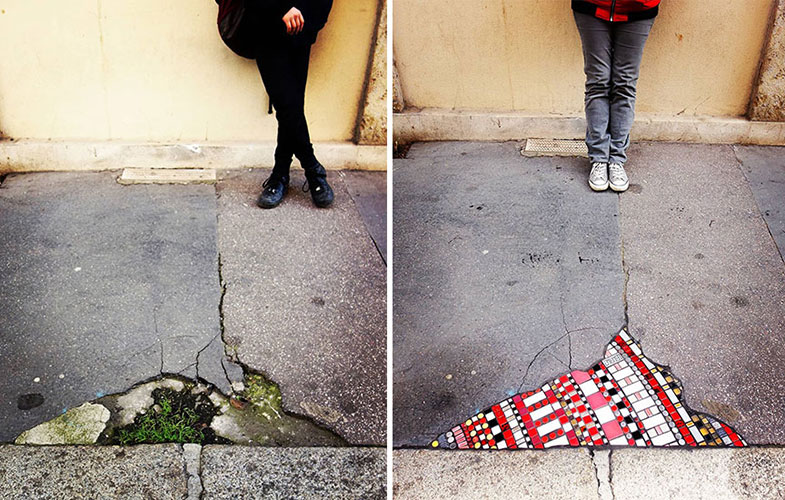 خلاقیت هنری با «چاله‌های شهری» در فرانسه! (+عکس)