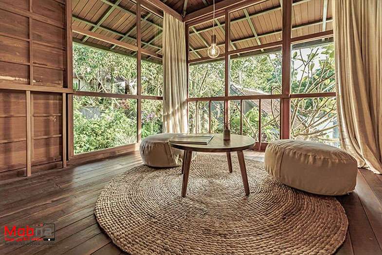 خانه درختی چوبی C در باغ های زیبای بالی (+عکس)