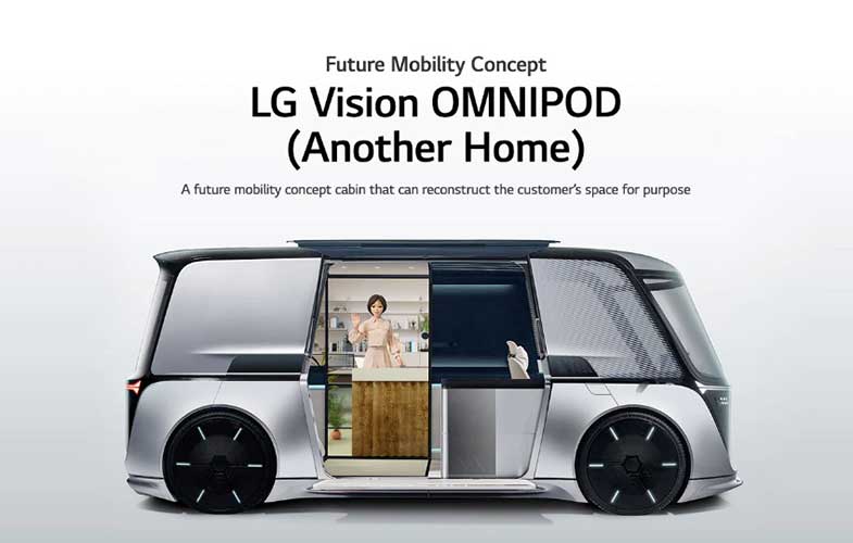 آینده هوشمندی که ال‌جی با خودروی مفهومی LG Omnipod برای کاربرانش در نظر گرفته است