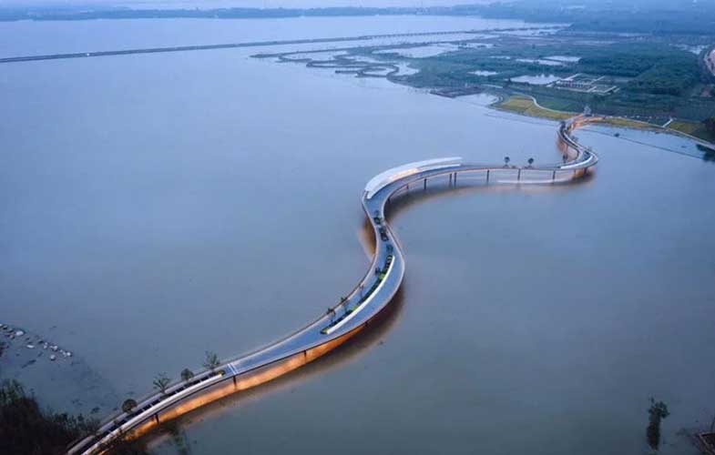 از زیباترین پل های عابر پیاده در چین (+عکس)