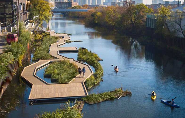 اکوپارک شناور رودخانه شیکاگو! (+عکس)